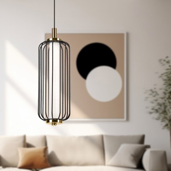 LED luster na lanku BONNIE LED/15W/230V 3000K čierna