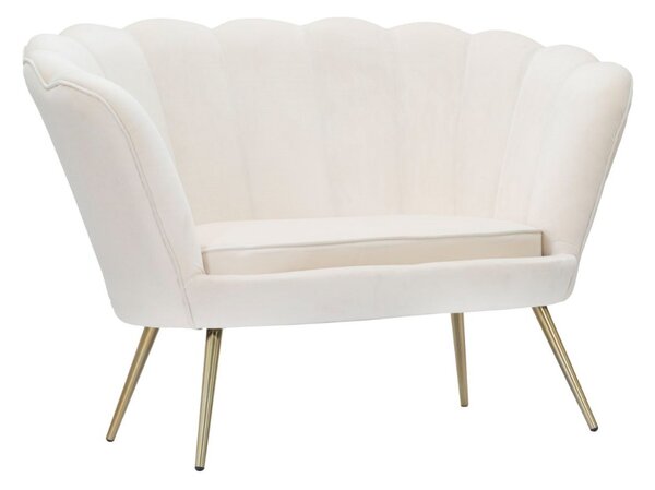 Dizajnová pohovka Nahimana 130 cm biela / zlatá