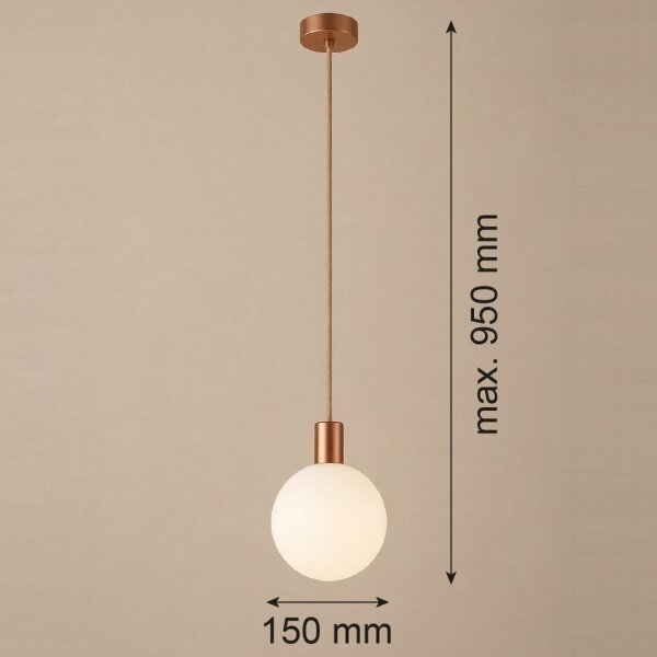 Argon 9006 - Vonkajší luster na lanku ORE 1xG9/6W/230V medený