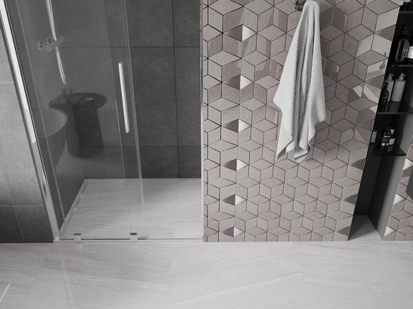Mexen Velar sprchové dvere posuvné 90 cm, transparentné, chróm - 871-090-000-01-01