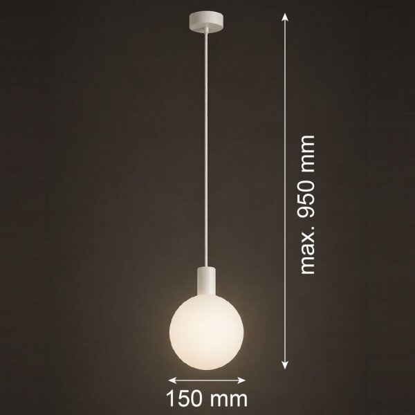 Argon 9004 - Vonkajší luster na lanku ORE 1xG9/6W/230V biela