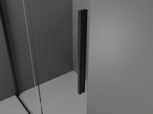 Mexen Velar posuvné sprchové dvere 120 cm, transparentné, čierne - 871-120-000-01-70