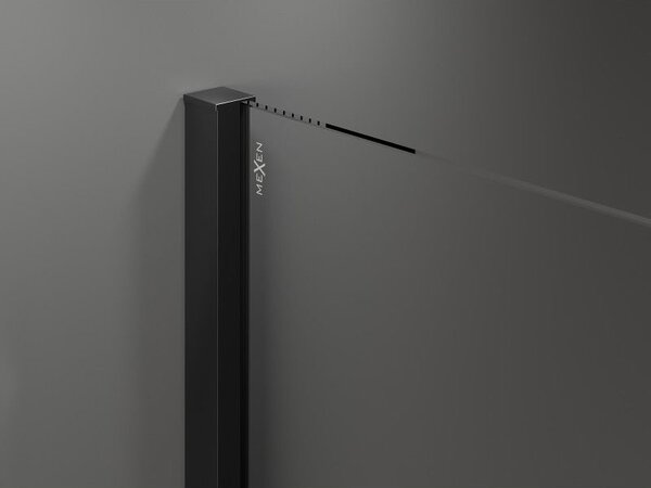 Mexen Velar posuvné sprchové dvere 120 cm, transparentné, čierne - 871-120-000-01-70