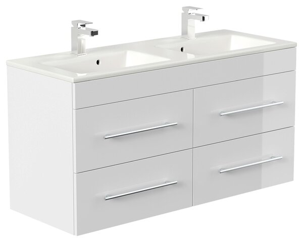 SKRINKA S UMÝVADLOM, biela s vysokým leskom, biela s vysokým leskom, 120 cm MID.YOU - Online Only kúpeľne, Online Only