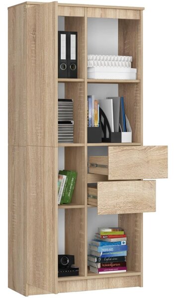 Ak furniture Kancelárska knižnica Rexa dub sonoma