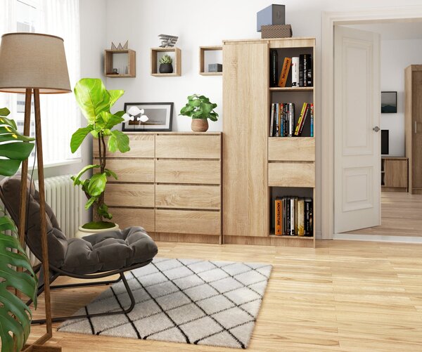 Ak furniture Kancelárska knižnica Rexa dub sonoma