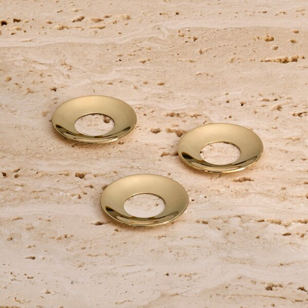 Ochranný krúžok na sviečku STOFF Nagel Solid Brass – set 3 ks