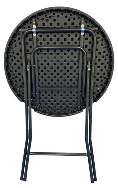 TENTino Okrúhly bistro stolík koktailový 80 cm IVAN BLACK