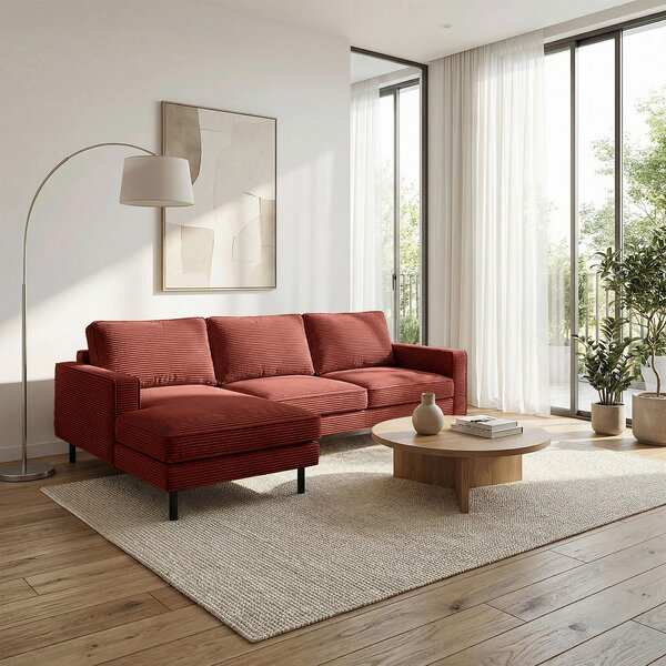ROHOVÁ SEDAČKA, textil, červená Livetastic - Sedačky, Online Only