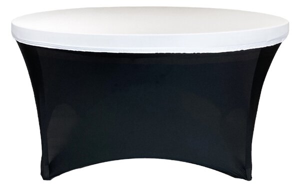 TENTino Elastická čiapka na okrúhly stôl 180 cm Farba obrusu: BIELA / WHITE