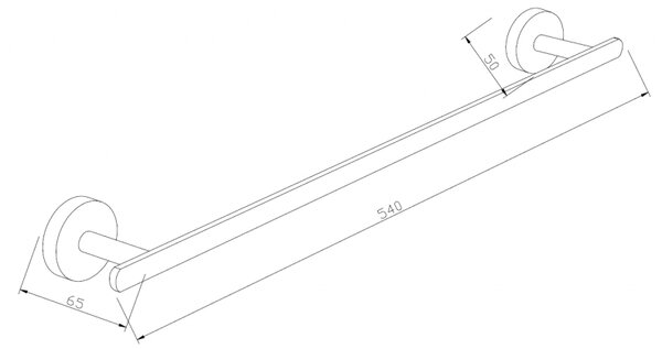 Mexen príslušenstvo, LOFT kúpeľkový držiak na uteráky, čierna, 7012624-70
