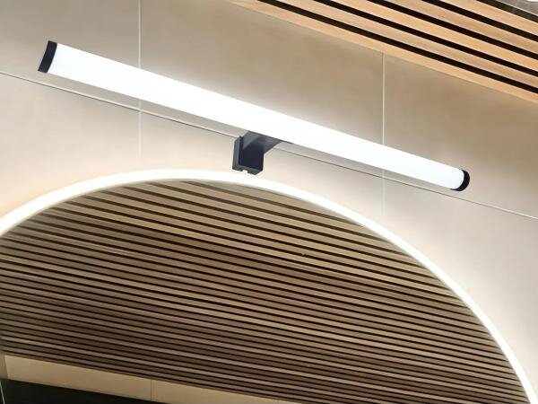 LED kúpeľňové osvetlenie zrkadla LED/12W/230V 59,5 cm IP44 čierna