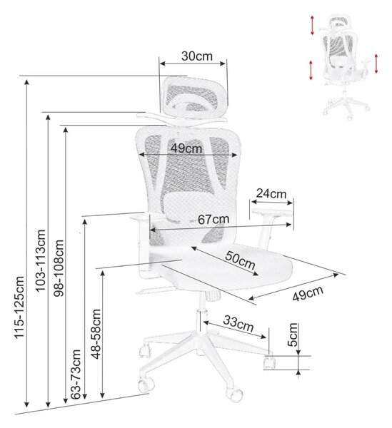 Signal Kancelárska stolička Q-080M čierna