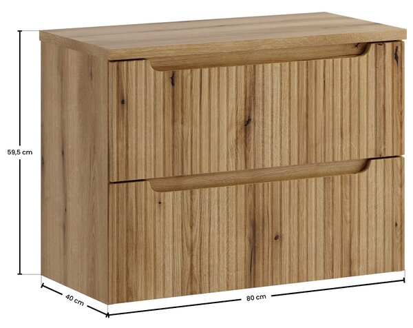 NOVA dub evoke 82-80-2S-DE skrinka pod umývadlo 80 cm