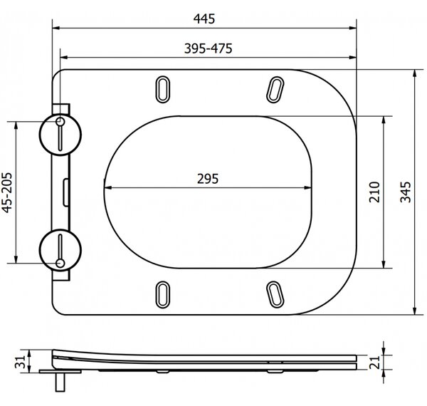 Mexen Teo doska pomaly zatvárajúca slim, duroplast, šedá tmavá mat - 39840071