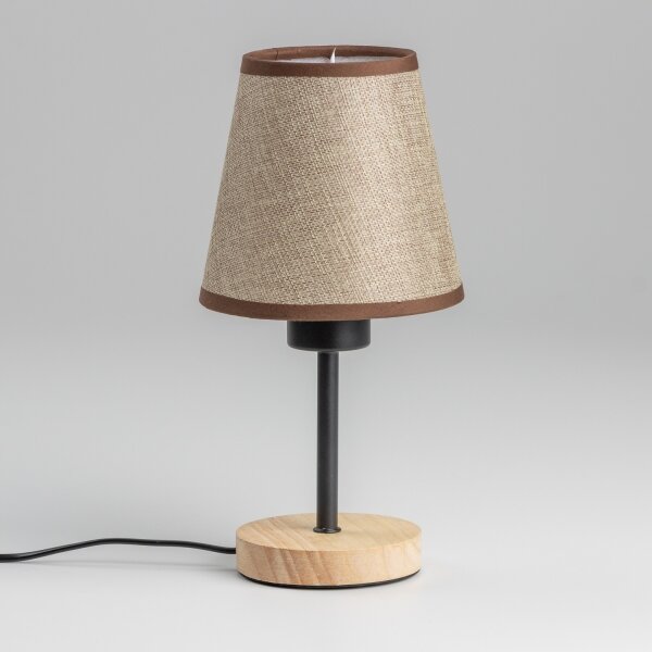 Brilagi - Stolná lampa NUBILA WOOD 1xE27/25W/230V dub/hnedá