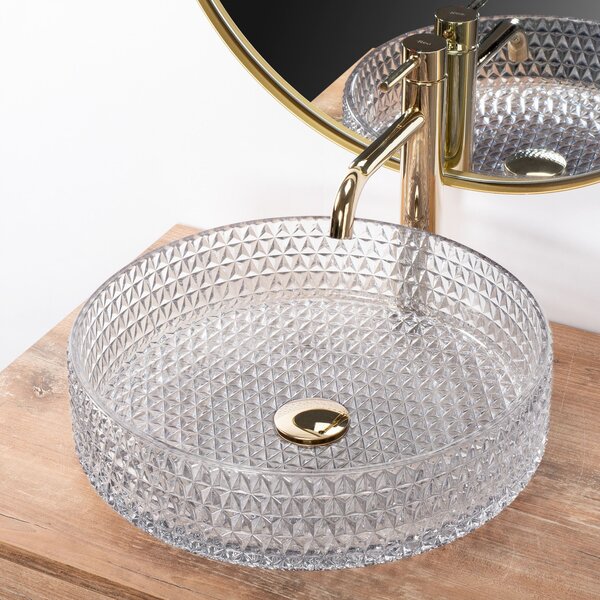Umývadlo na dosku Rea Cristal Transparent 39