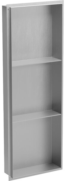 Mexen X-Wall-NR vstavaná polica bez lemu s policou 90 x 30 cm, inox - 1911903010S