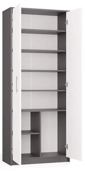TP Living Kancelársky regál OLIV 2D antracit/biela