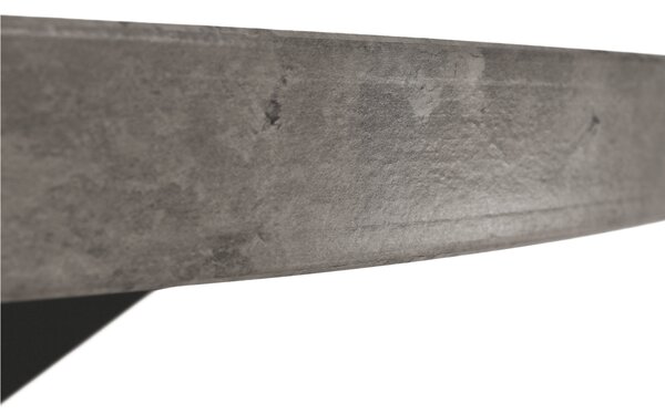 KONDELA Jedálenský stôl, betón/čierna, priemer 120 cm, MEDOR