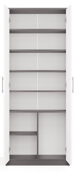 TP Living Kancelársky regál OLIV 2D antracit/biela