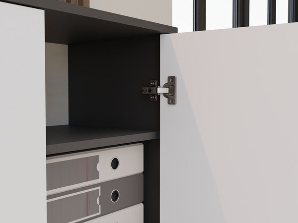 TP Living Kancelársky regál OLIV 2D antracit/biela