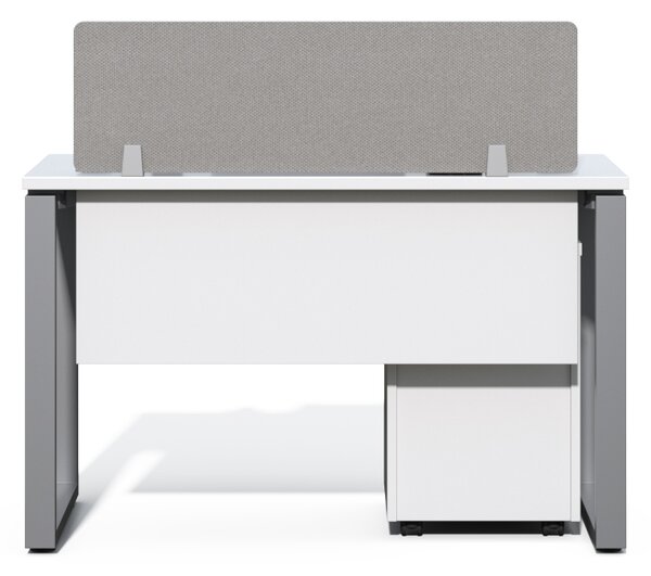 Kancelársky stôl s kontajnerom Houseland Prime Max 01 120 cm biely