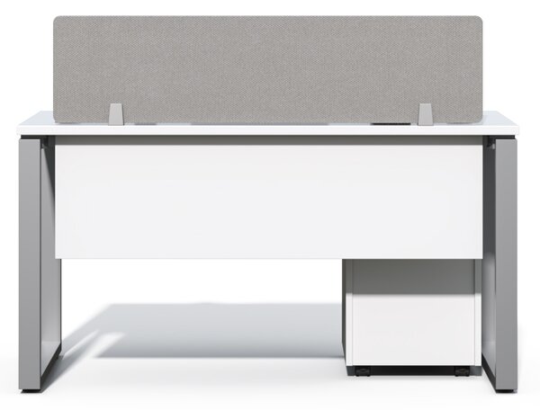 Kancelársky stôl s kontajnerom Houseland Prime Max 01 140 cm biely