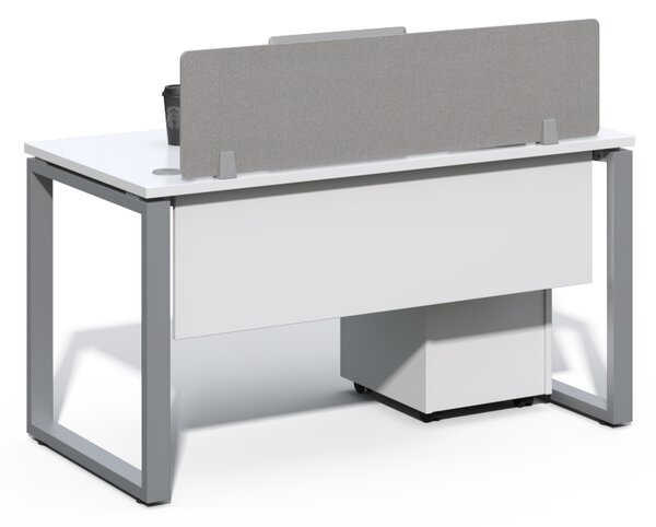 Kancelársky stôl s kontajnerom Houseland Prime Max 01 140 cm biely