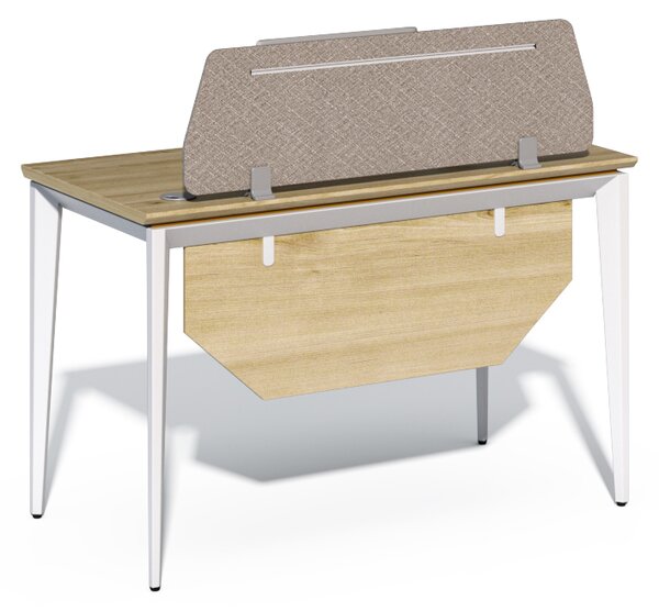 Kancelársky stôl s kontajnerom Houseland Profit Max 01 1206 dub/biely