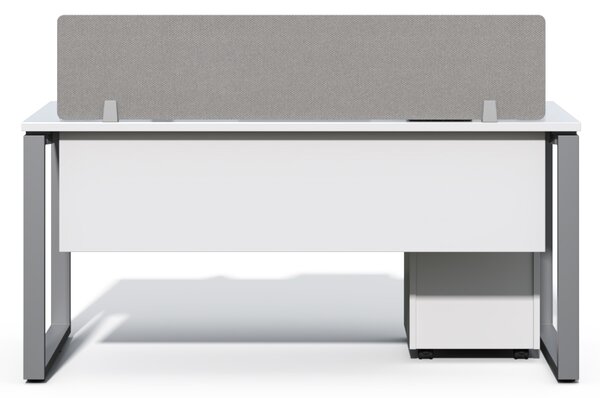 Kancelársky stôl s kontajnerom Houseland Prime Max 01 160 cm biely