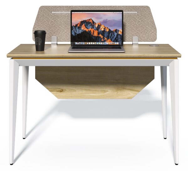 Kancelársky stôl s kontajnerom Houseland Profit Max 01 1206 dub/biely