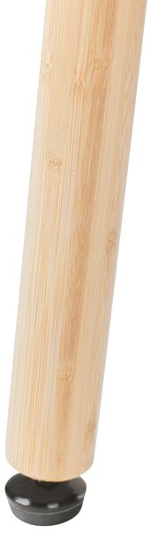 Toaletný stolík svetlohnedý bambusové drevo 1 zásuvka s viedenským výpletom zrkadlo boho štýl predsieň spálňa