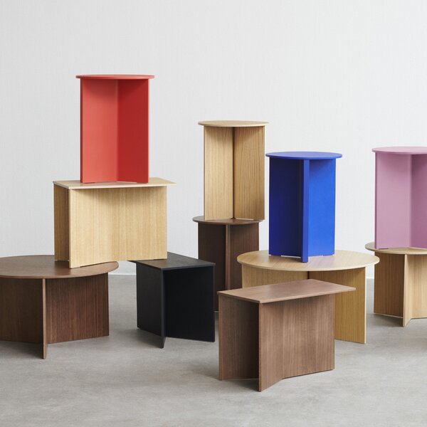 Odkladací stolík Slit Wood, High Vivid Blue – HAY