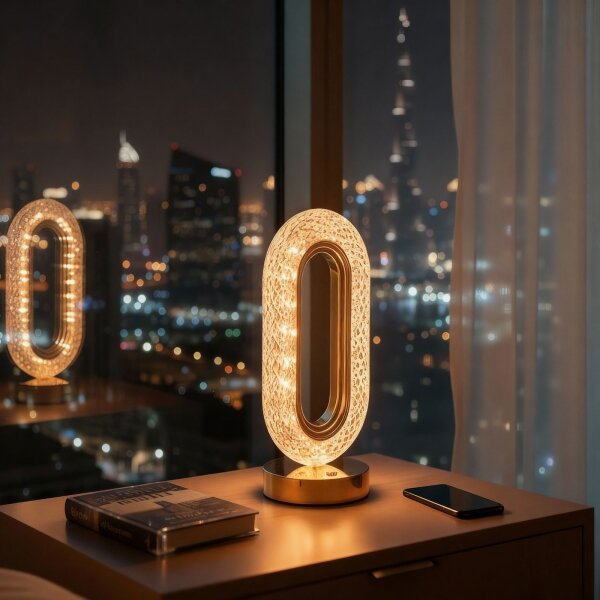Stmievateľná nabíjacia stolná LED lampa DUBAI LED/2W/5V 400 mAh zlatá
