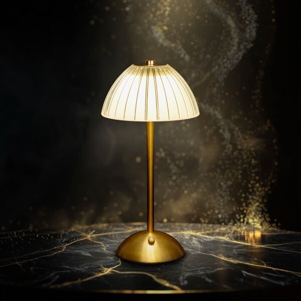 LED stmievateľná nabíjateľná stolová lampa PARIS LED/2W/5V 800 mAh zlatá