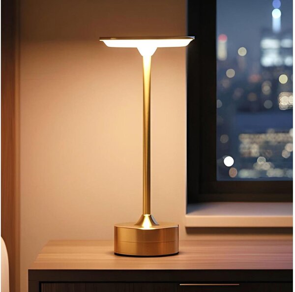 LED Stmievateľná nabíjacia stolná lampa NEW YORK LED/1,8W/5V 1200 mAh zlatá