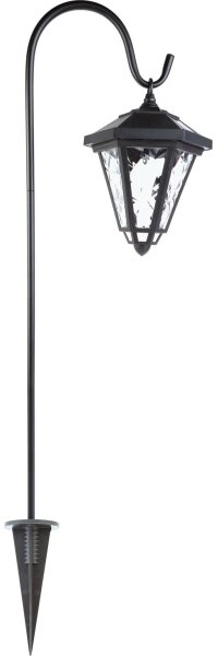 LED solárna lampa LED/1,2V 200 mAh IP44 čierna