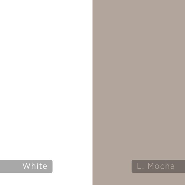 Písací stôl Houseland Luton biely/mocha