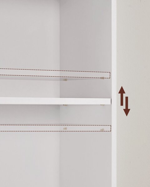 SONGMICS Knižnica Vasagle Viera 60 cm biela