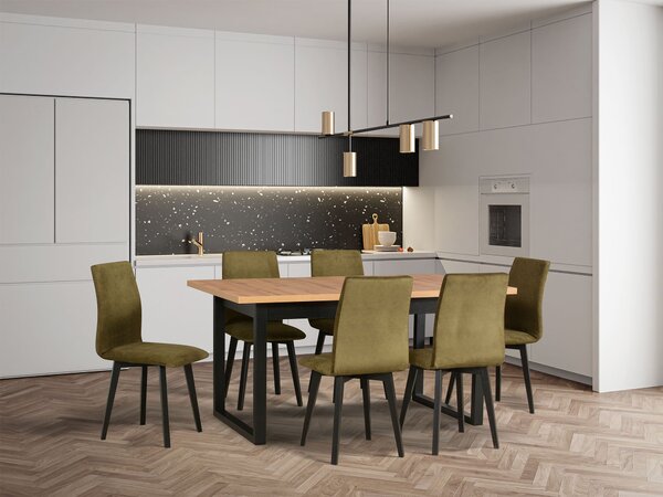 Rozkladací jedálenský stôl Ikon 3 140-180x80 - dub grandson