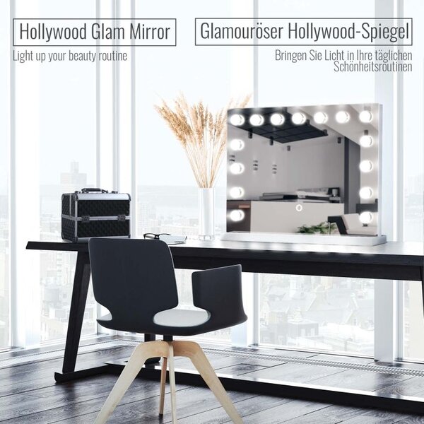 Aquamarin Kúpeľňové LED zrkadlo Hollywood 58 x 43 cm