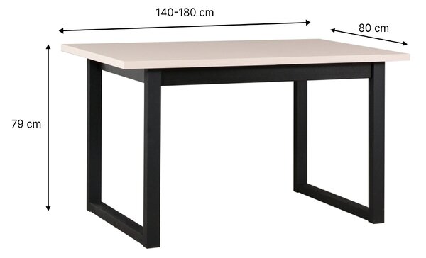 Rozkladací jedálenský stôl Ikon 3 140-180x80 - kašmír
