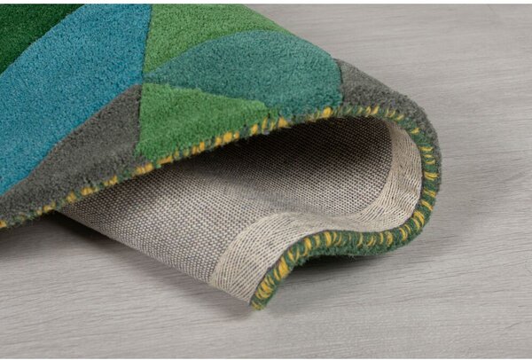 Flair Rugs , Ručne všívaný kusový koberec Illusion Prism Green/Multi kruh, 160x160 (priemer) kruh, viacfarebná, obývacia izba