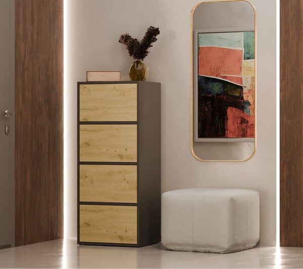 TP Living Komoda Alma 50 cm antracit/dub artisan