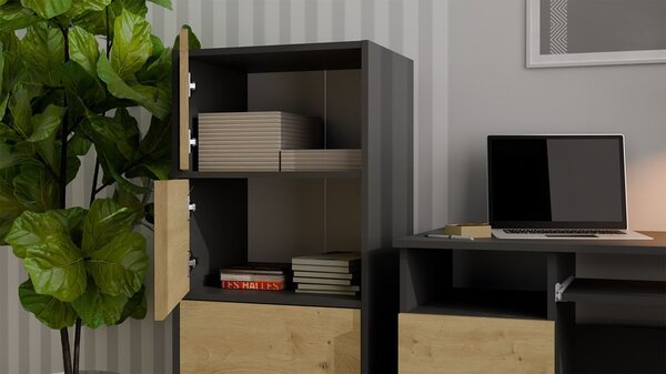 TP Living Komoda Alma 50 cm antracit/dub artisan