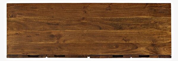 LivinHill Komoda Avola 137 cm z masívu čierna/orech