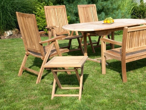Polohovacie kreslo KINGSTON 109x52x62cm, teak