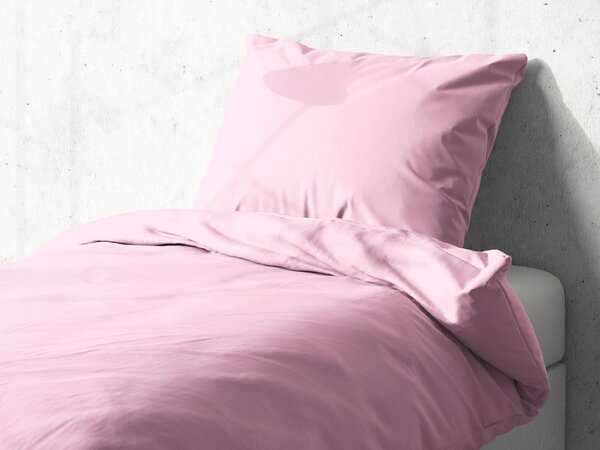Detské bavlnené posteľné obliečky do postieľky Moni MOD-507 Svetlo ružové Do postieľky 100x135 a 40x60 cm