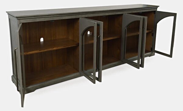 LivinHill Komoda Avola 244 cm z masívu šalviovo sivá